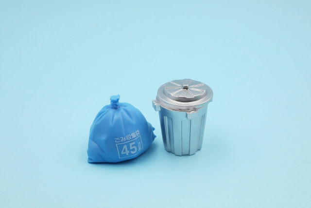 ゴミ　片付ける　箒